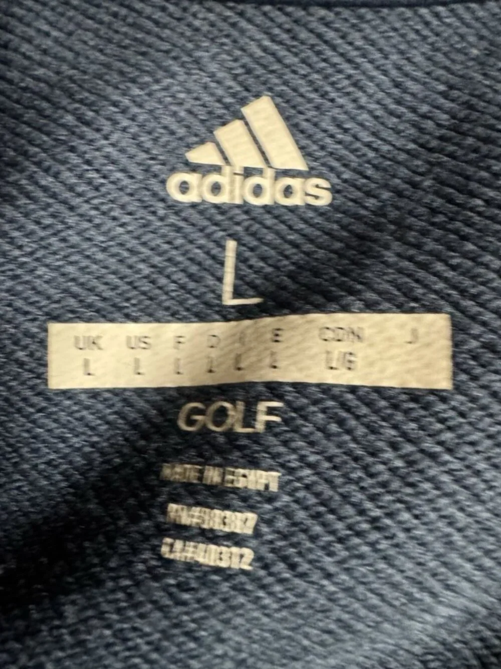 Adidas Golf Quarter Zip Pullover Blue Long Sleeve Men’s Large
